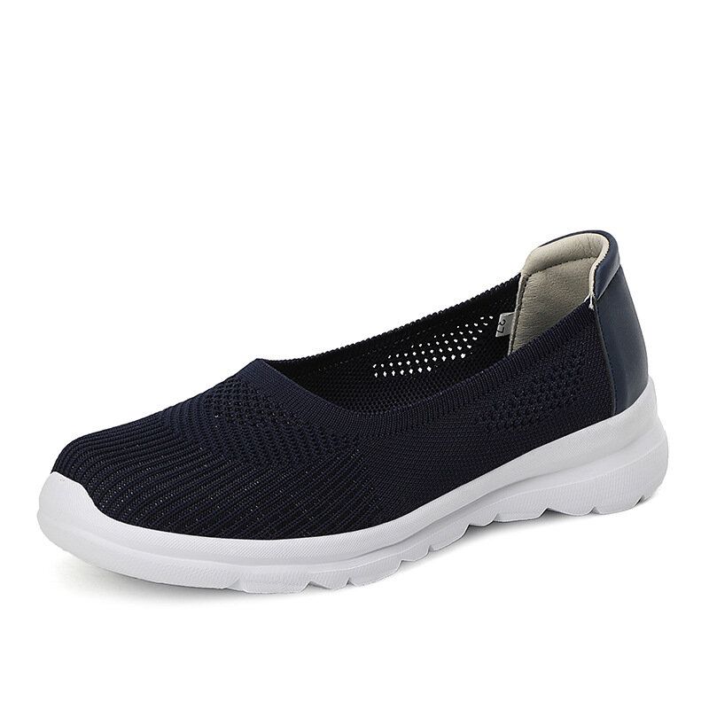 Kvinnor Mesh Andas Slip On Soft Sole Casual Sneakers