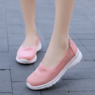 Kvinnor Mesh Andas Slip On Soft Sole Casual Sneakers