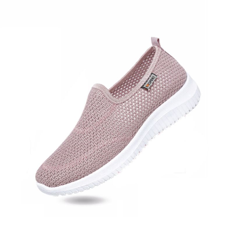 Kvinnor Mesh Mönster Lazy Slip On Lätta Fritidsskor