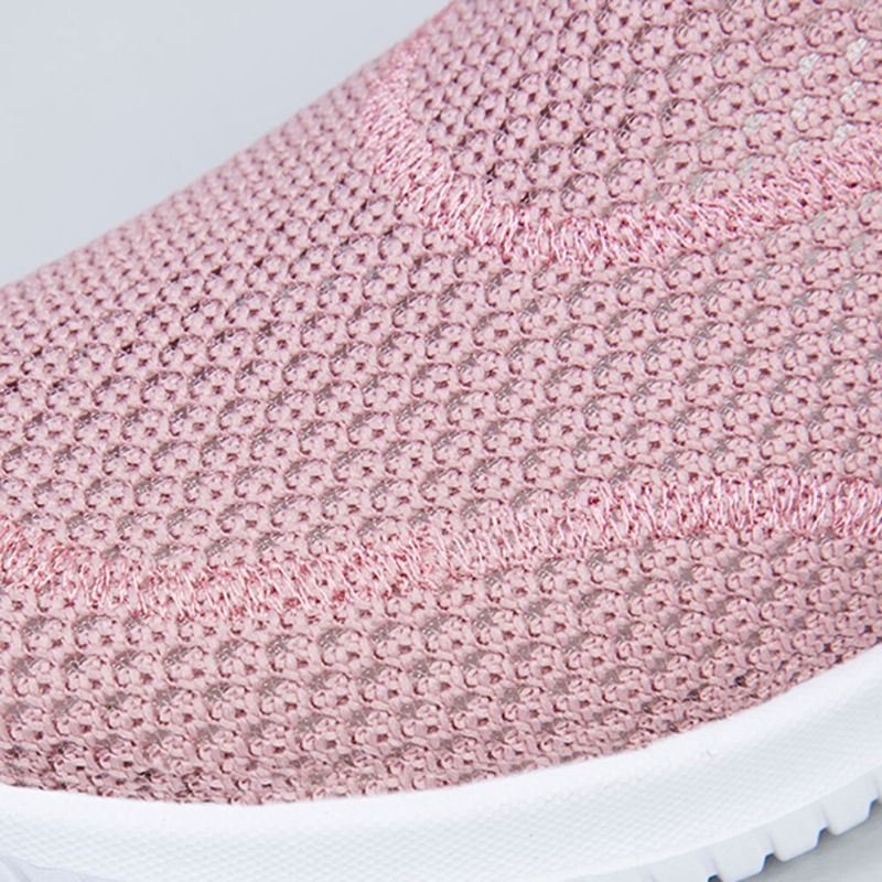 Kvinnor Mesh Mönster Lazy Slip On Lätta Fritidsskor