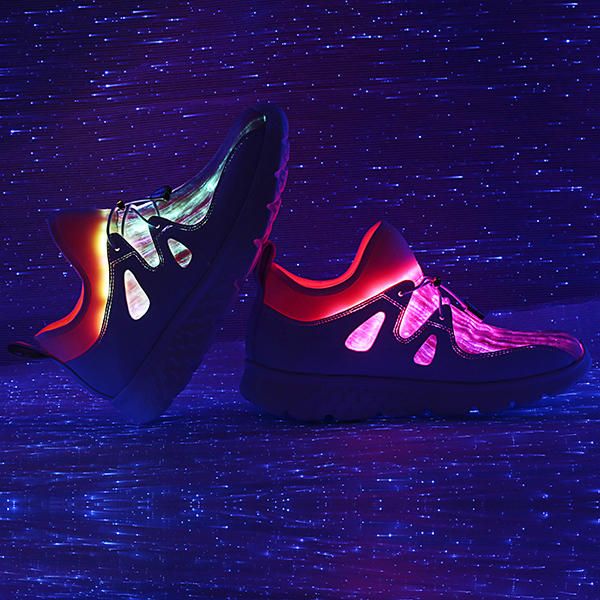 Light Up Skor Usb Laddning Färgglada Led Walking Sneakers