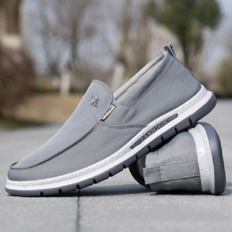 Män Andas Mjuk Sula Ren Färg Slip On Gamla Peking Casual Tygskor