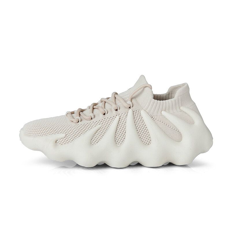 Män Andas Tyg Mjuk Tjock Sula Halkfri Snörning Sport Casual Chunky Sneakers