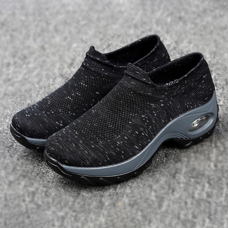 Mesh Andas Vadderade Walking Sneakers För Kvinnor