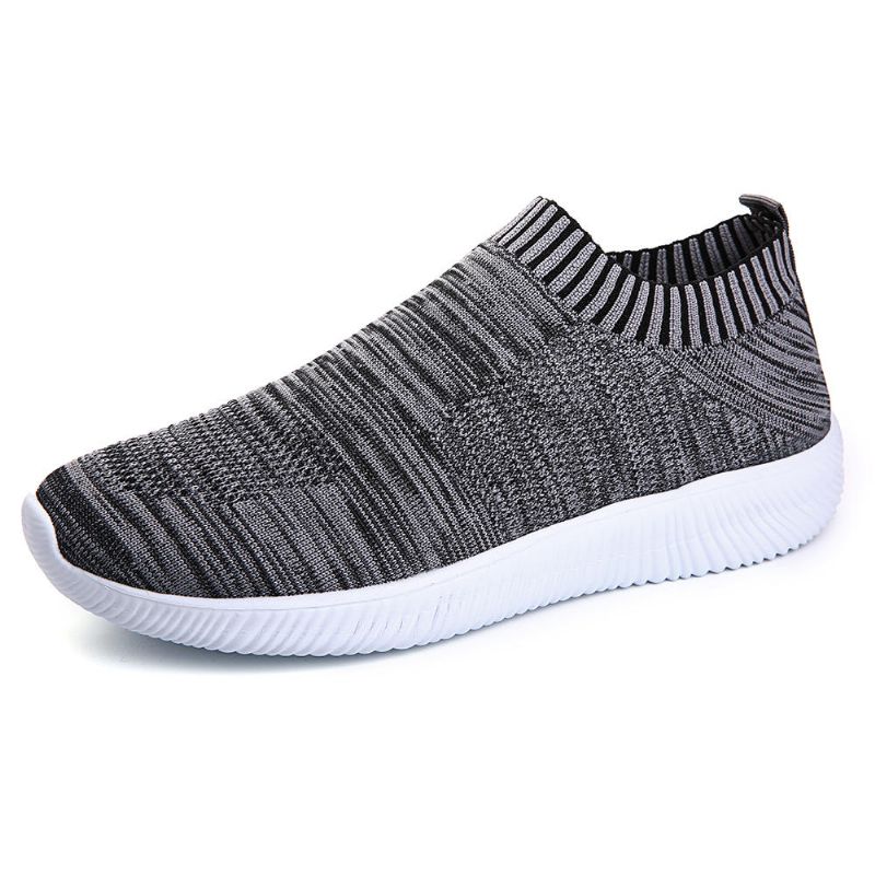 Stor Storlek Dam Mesh Andas Slip On Casual Skor