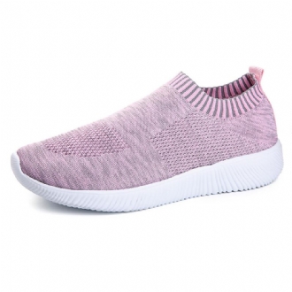 Stor Storlek Dam Mesh Andas Slip On Casual Skor