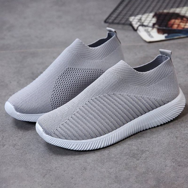 Stor Storlek Dam Mesh Outdoor Slip On Sneakers