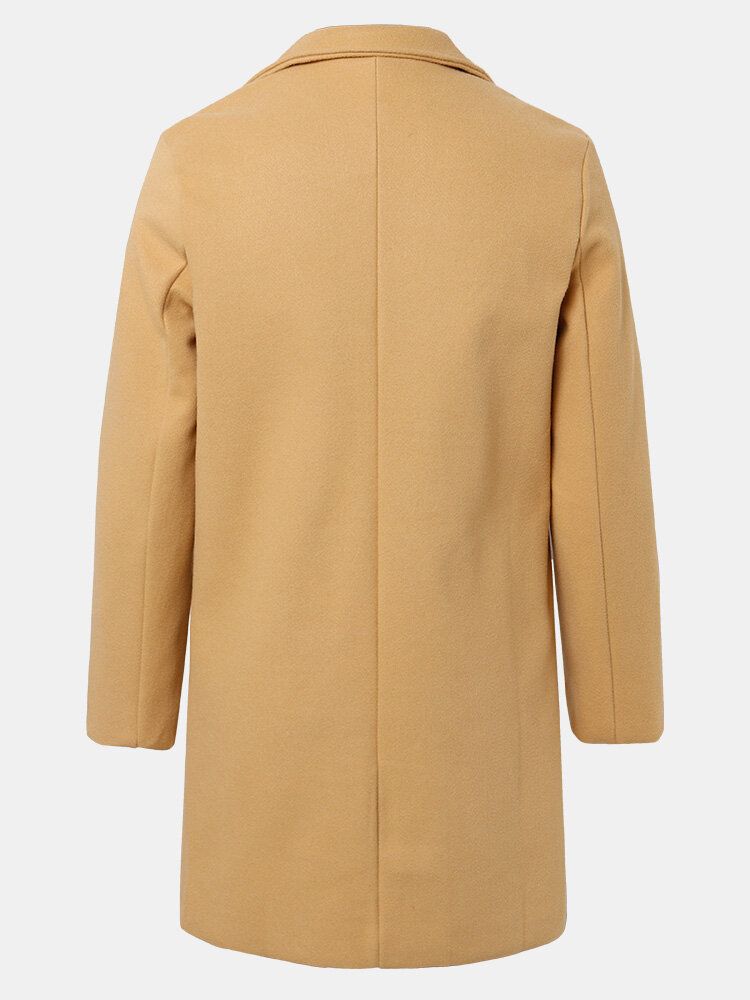 Enknäppt Enknäppt Mellanlånga Business Warm Trench Coats Män