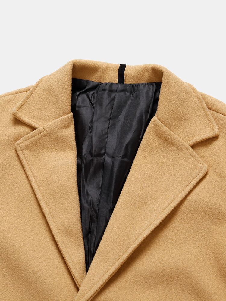 Enknäppt Enknäppt Mellanlånga Business Warm Trench Coats Män