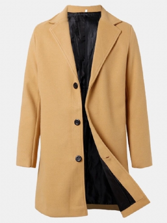 Enknäppt Enknäppt Mellanlånga Business Warm Trench Coats Män