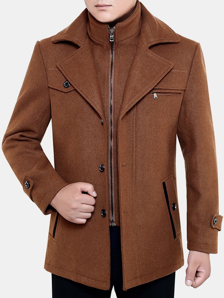 Herr Thicken Warm Solid Business Trenchcoats I Ylle