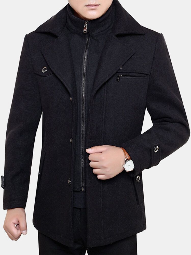 Herr Thicken Warm Solid Business Trenchcoats I Ylle