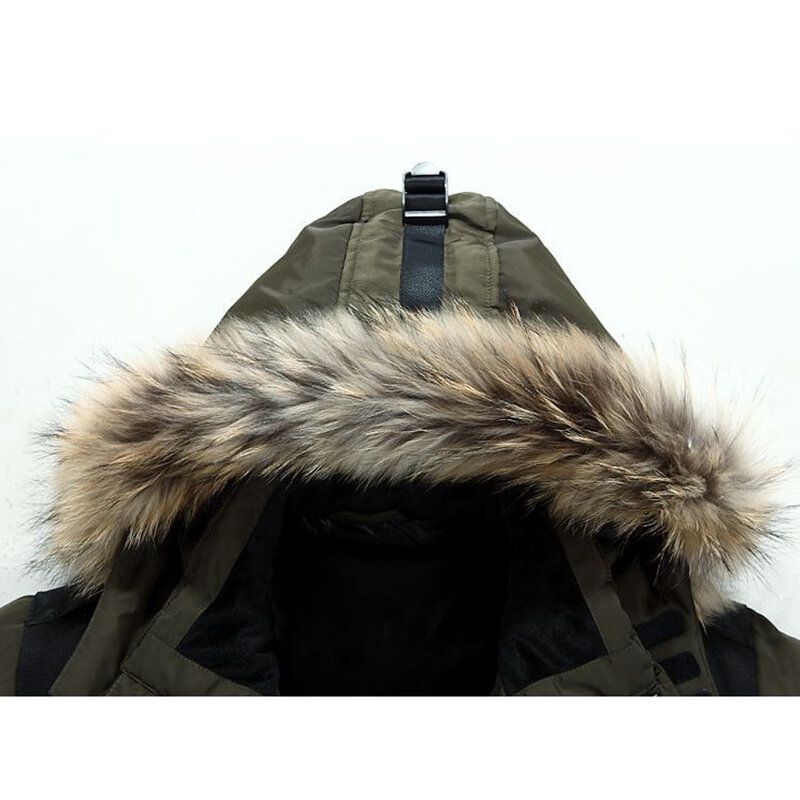 Herr Vinter Tjock Varm Vindtät Dunjacka Outdoor Parka