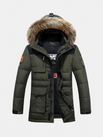 Herr Vinter Tjock Varm Vindtät Dunjacka Outdoor Parka