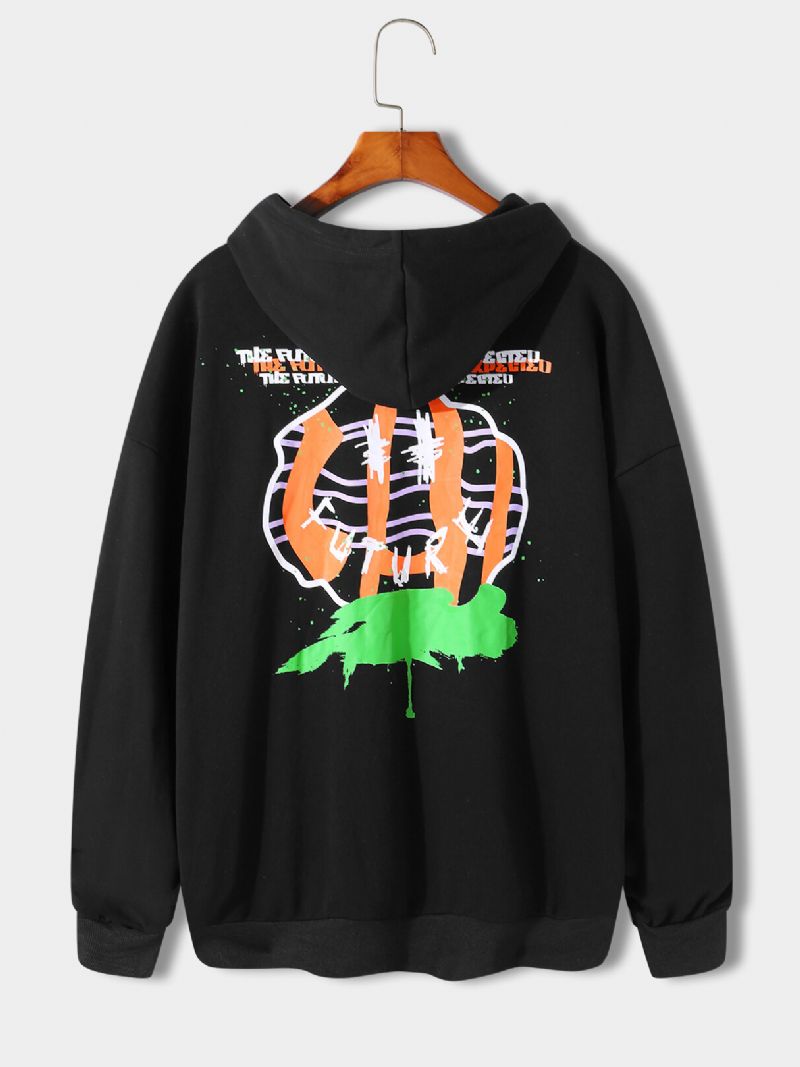 Casual Graffiti Hoodie För Män