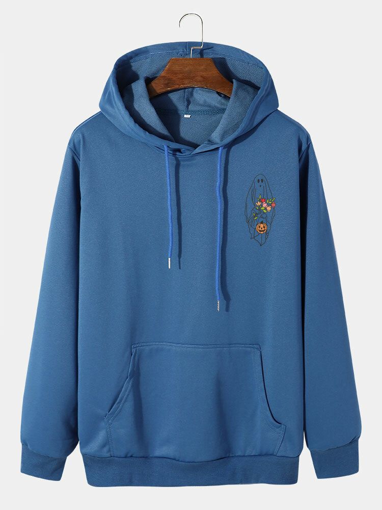 Casual Halloween Ghost Cartoon Hoodies För Män