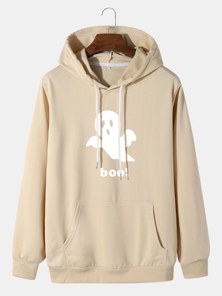 Halloween Ghost Cartoon Casual Hoodies För Män