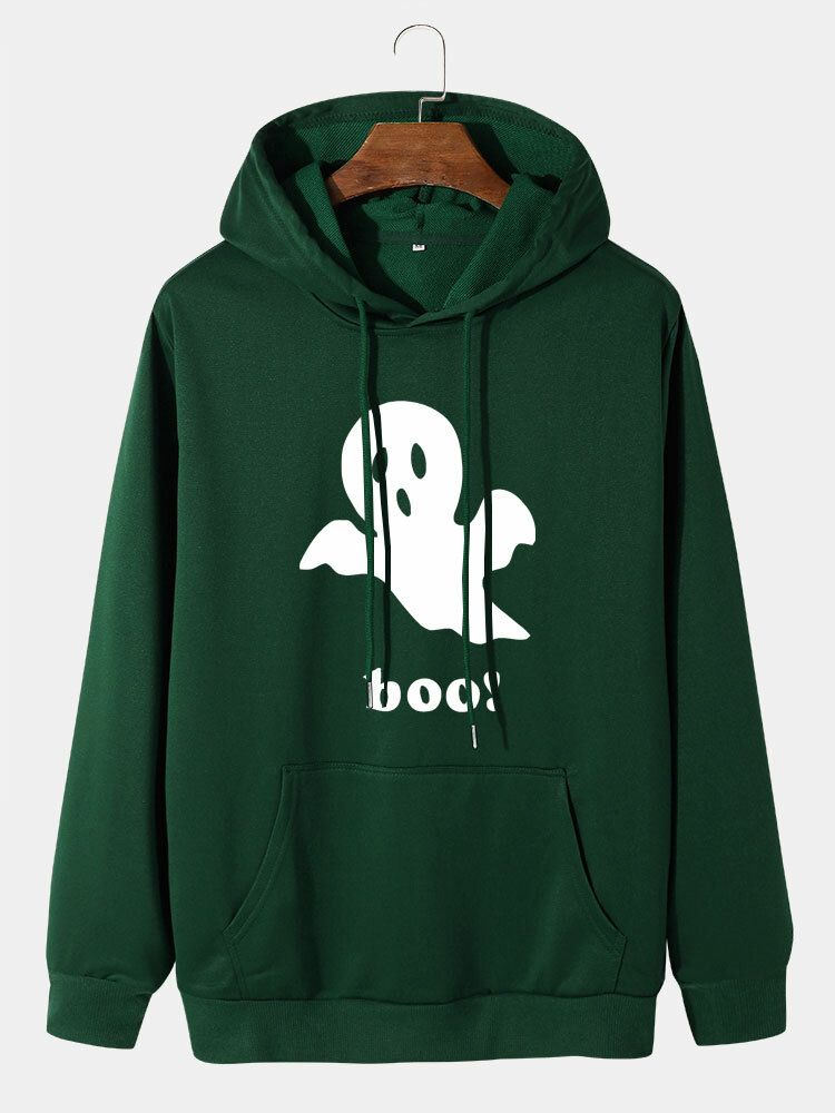 Halloween Ghost Cartoon Casual Hoodies För Män