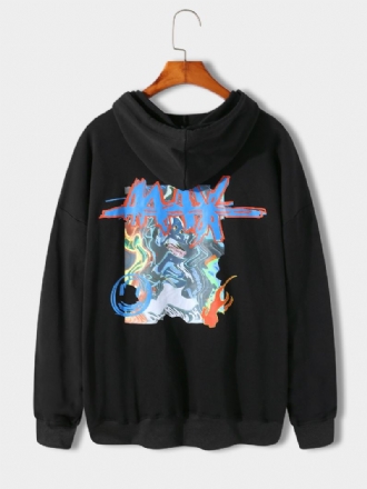 Herr Casual Back Graffiti Hoodie