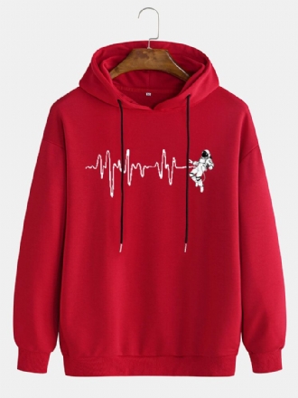 Herrdesign Astronaut Print Drop Shoulder Hoodies