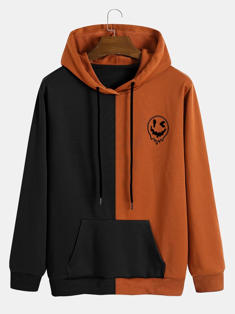 Hoodies Med Känguruficka För Män Med Halloween-mönstertryck