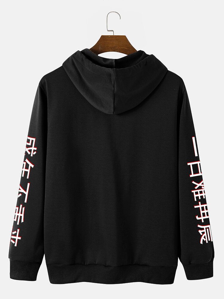 Kinesiska Tecken För Män Tryckta Påse Rose Hoodies