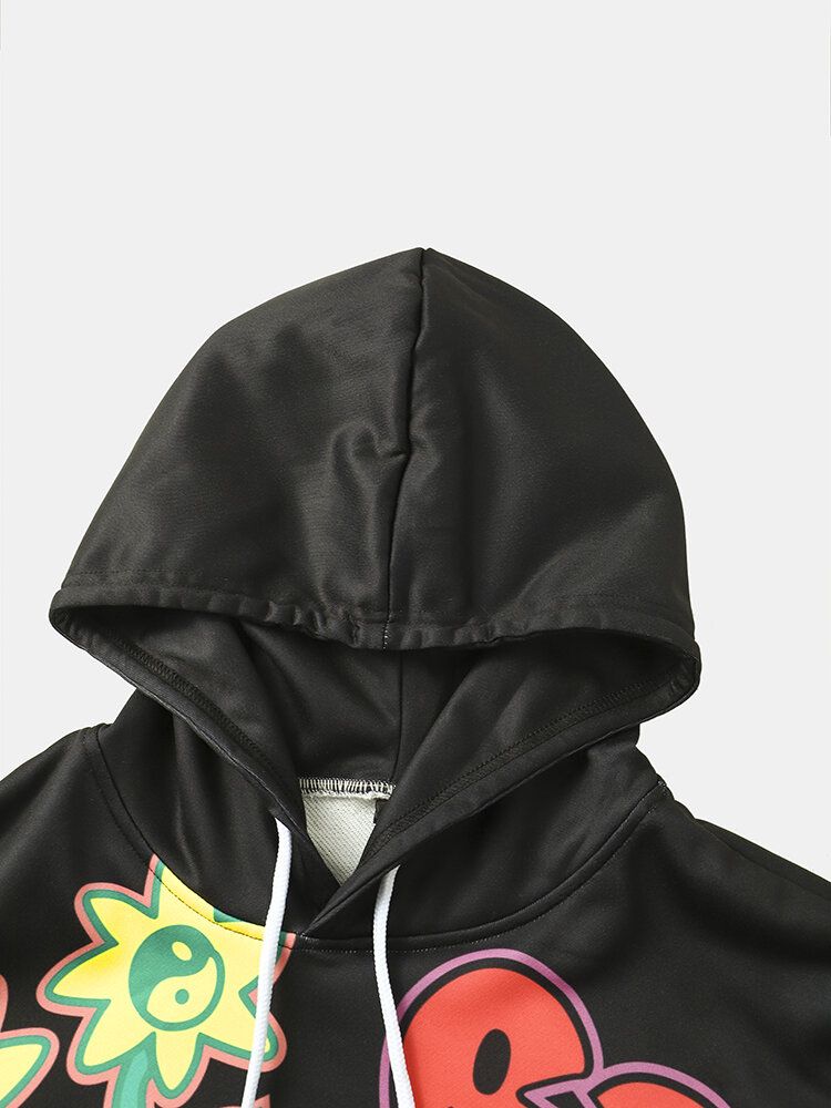 Roliga Tecknade Dragsko För Män Casual Hoodies