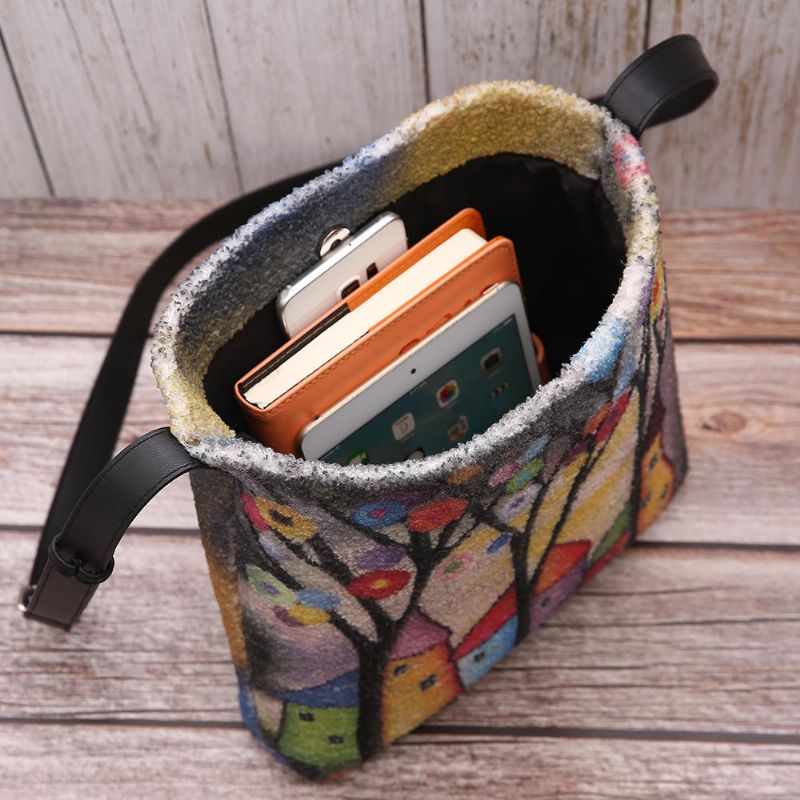 Kvinnor Special Colorful Diy Lamm-hårväska Crossbody-väska För Daglig Utomhus