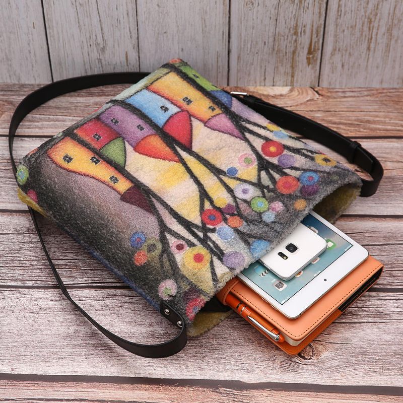 Kvinnor Special Colorful Diy Lamm-hårväska Crossbody-väska För Daglig Utomhus