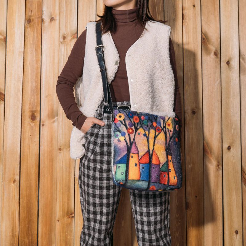 Kvinnor Special Colorful Diy Lamm-hårväska Crossbody-väska För Daglig Utomhus