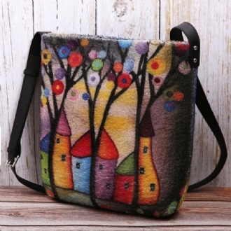 Kvinnor Special Colorful Diy Lamm-hårväska Crossbody-väska För Daglig Utomhus