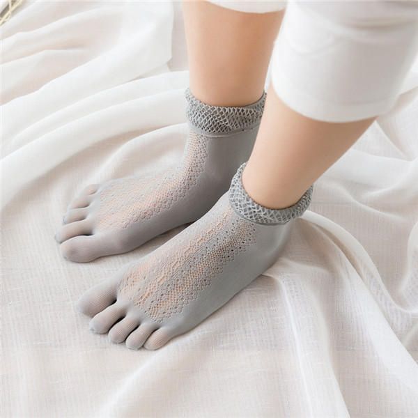 Dam Mesh Absorbent Sweat Five Toe Strumpor