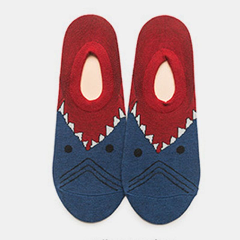 Shark Series Cotton Par Modeller Trendiga Personlighet Strumpor Street