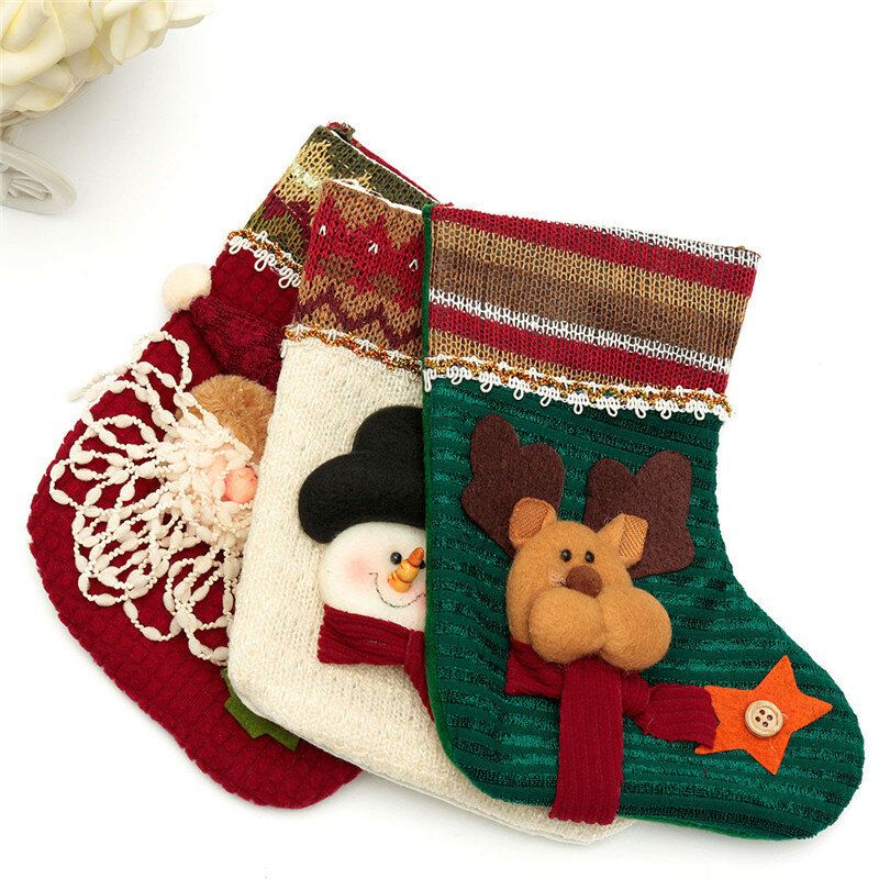 Unisex Bomull Jacquard Santa Claus Snowman Älg Vinterstrumpor