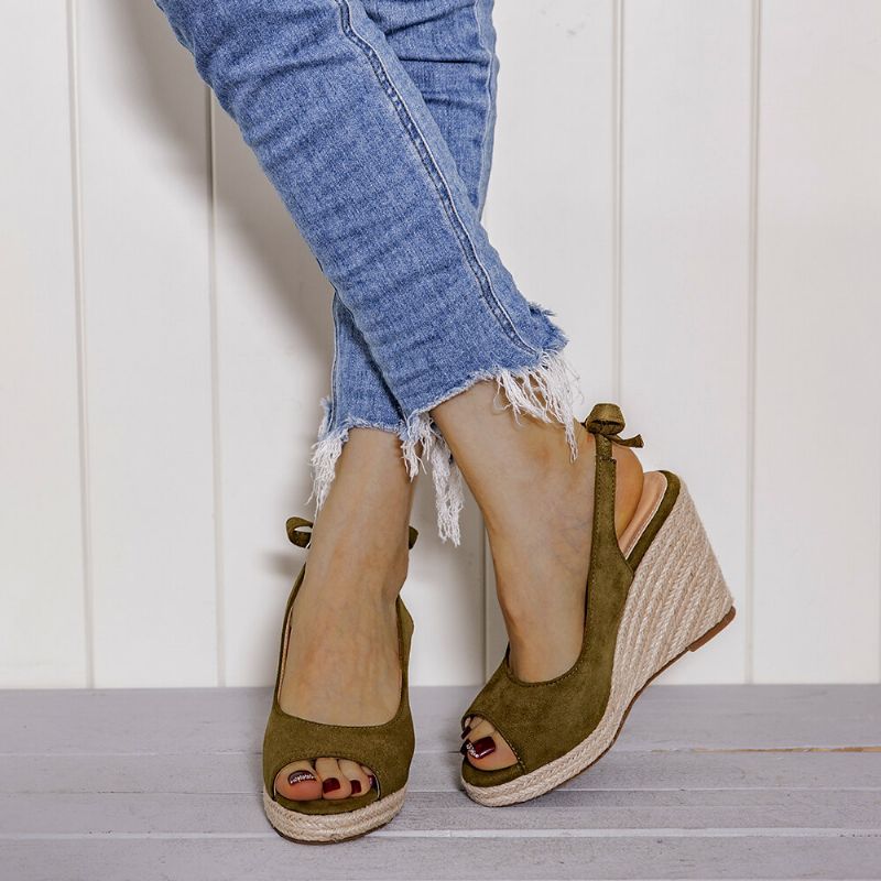 Dam Bekväm Andningsbar Slingback Casual Wedges Sandaler