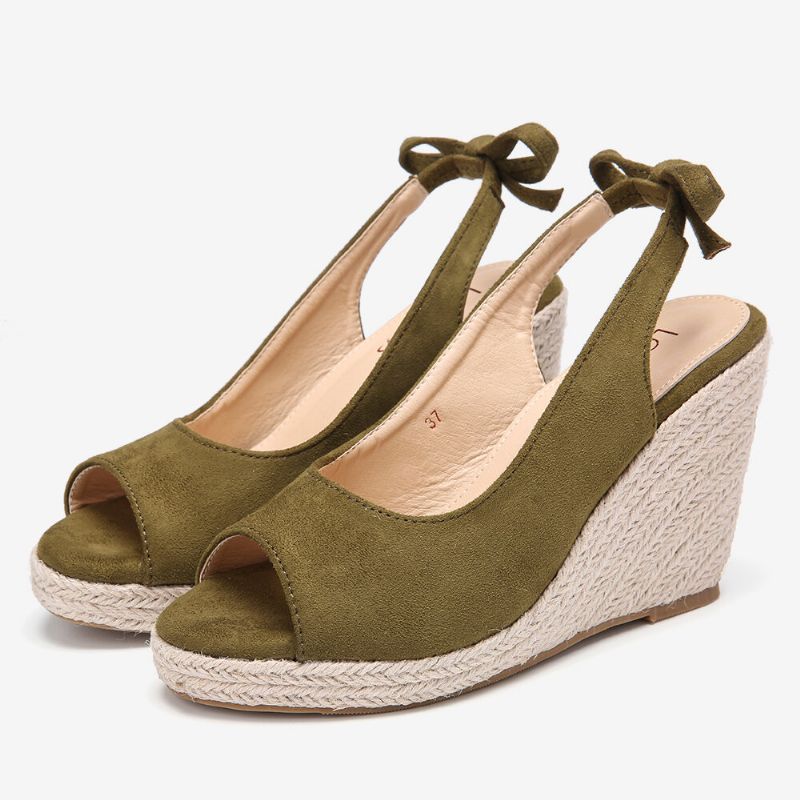 Dam Bekväm Andningsbar Slingback Casual Wedges Sandaler