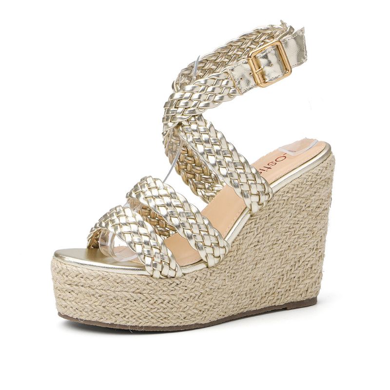 Damflätrem Espadrille Slingback Plattformsandaler