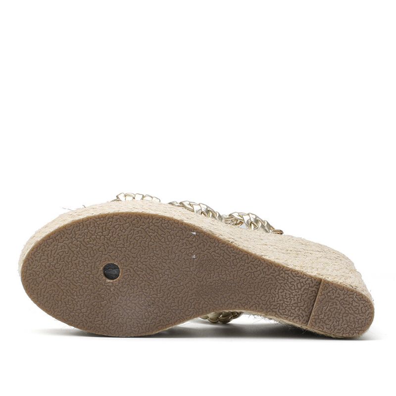 Damflätrem Espadrille Slingback Plattformsandaler