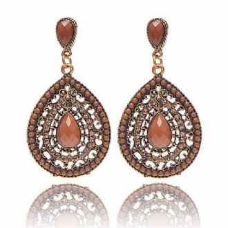 Bohemian Water Drop Diamond Örhänge Rhinestone Shiny Ear Drop For Women