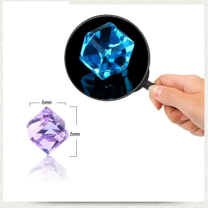 Creative Unisex Cubic Crystal Magnetic Clip Örhänge Modemagnet Ingen Piercing Färgglada Örhängen