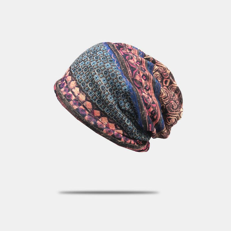 Andningsbar Chemo Cap Print Confinement Cap Turban Outdoor Cap Beanie