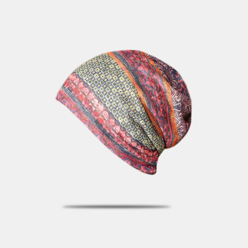 Andningsbar Chemo Cap Print Confinement Cap Turban Outdoor Cap Beanie