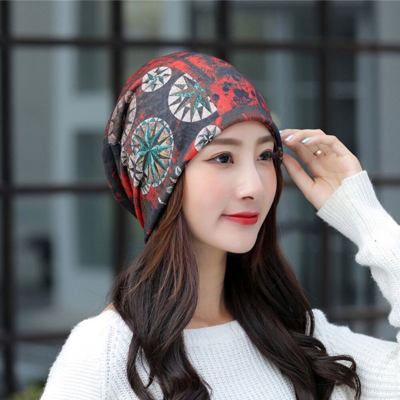 Andningsbar Kemo Cap Print Mössa Turban Outdoor Cap