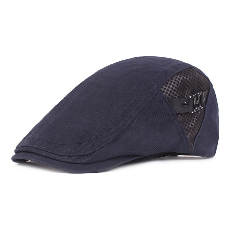 Bomullsvisir För Män Med Kort Brätte Casual Vintage Edgy Hat Basker Flat Cap