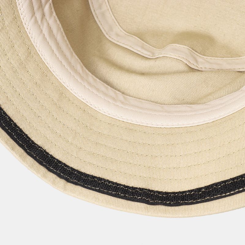 Collrown Bomull Bucket Cap Shade Big Bred Enfärgad Fisherman Hat