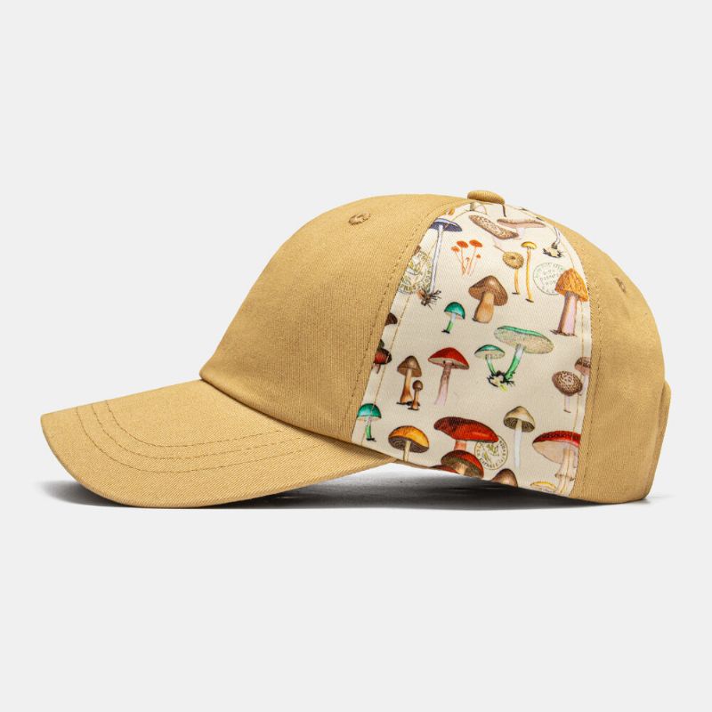 Collrown Unisex Mushroom Patch Patch Patchwork Mode Personlighet Solskydd Baseballhatt