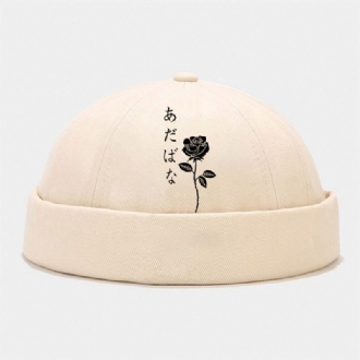 Collrown Unisex Polyester Bomullsrosatryck Matchande Brättelös Mössa Hyresvärd Keps Skull Cap