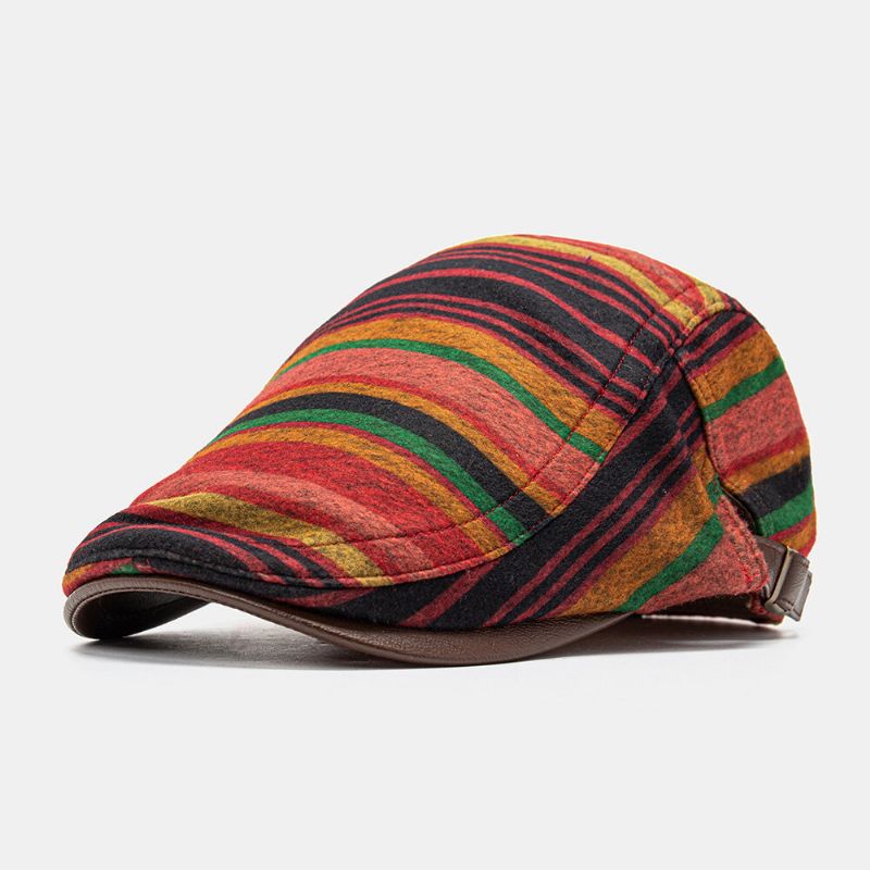 Collrown Unisex Pu-lädersömmar Färgade Randbasker Utomhus Casual Visir Anti-uv Platt Hatt