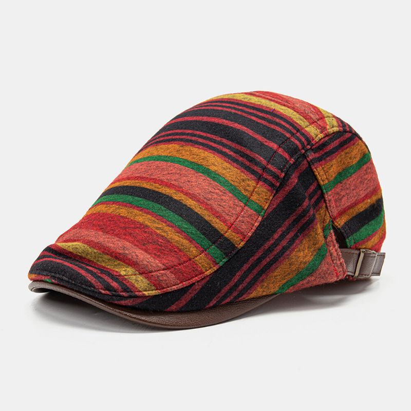 Collrown Unisex Pu-lädersömmar Färgade Randbasker Utomhus Casual Visir Anti-uv Platt Hatt