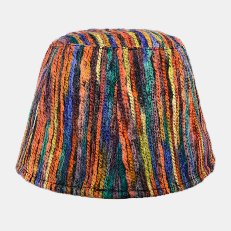 Dam Ylle Blandad Färg Personlighet Street Trend Färgglad Bucket Hat